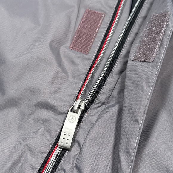 Vintage Mercedes Benz Formula 1 F1 Racing Gray Windbreaker Jacket Mens XL - Picture 8 of 16
